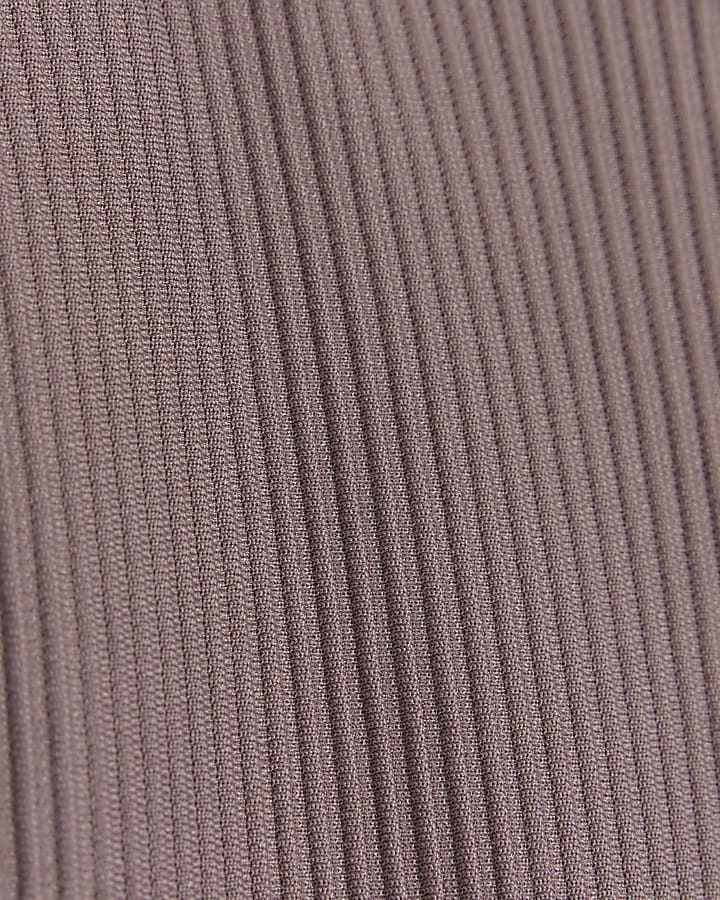 Purple regular fit plisse short