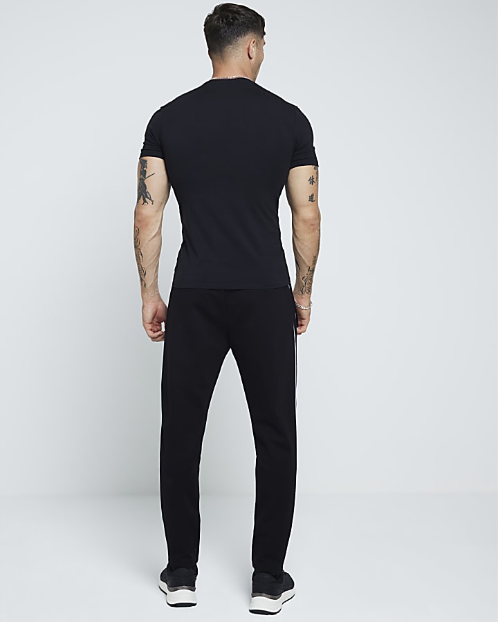 Black RI studio muscle fit stretch t-shirt