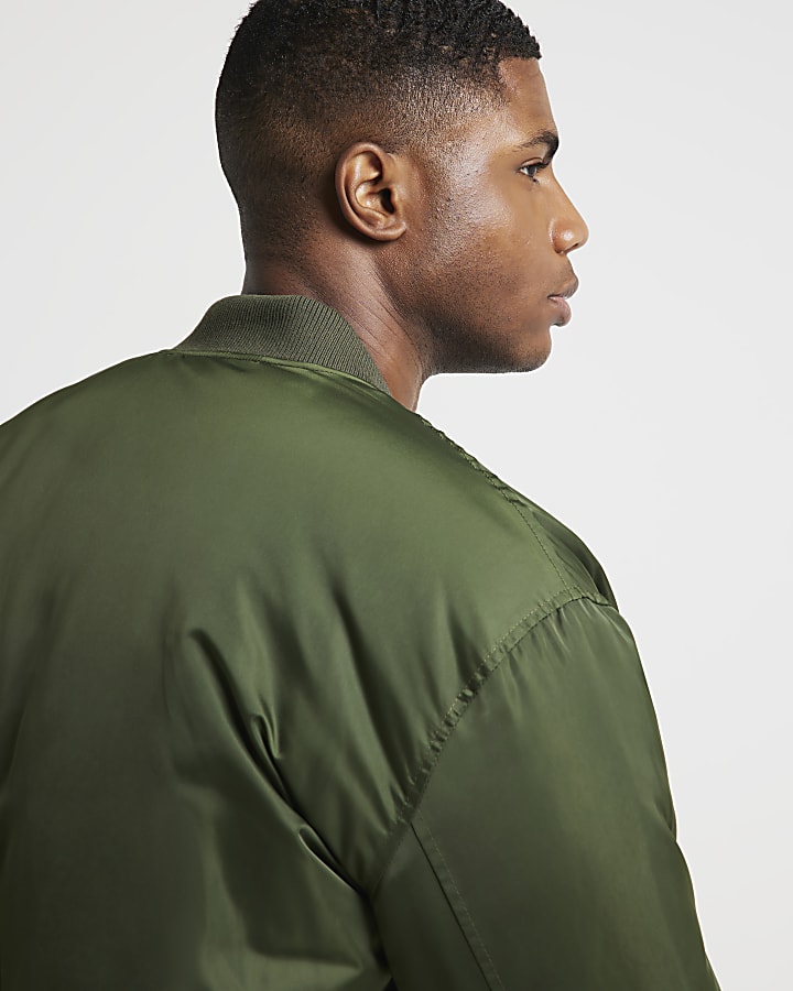 Green padded MA1 bomber jacket