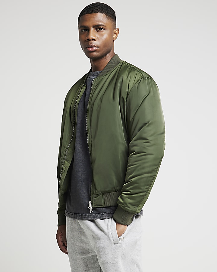 Green padded MA1 bomber jacket