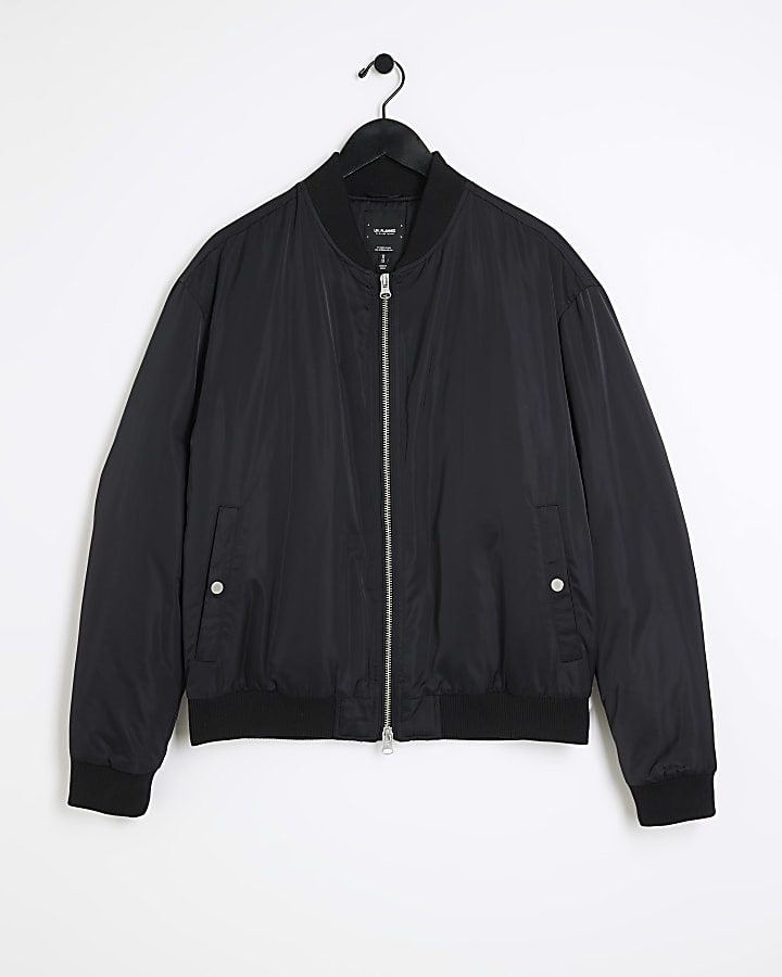 Black padded MA1 bomber jacket