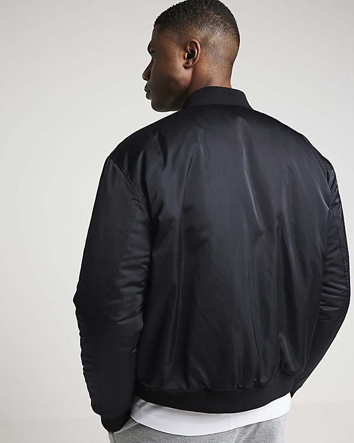 Black padded MA1 bomber jacket