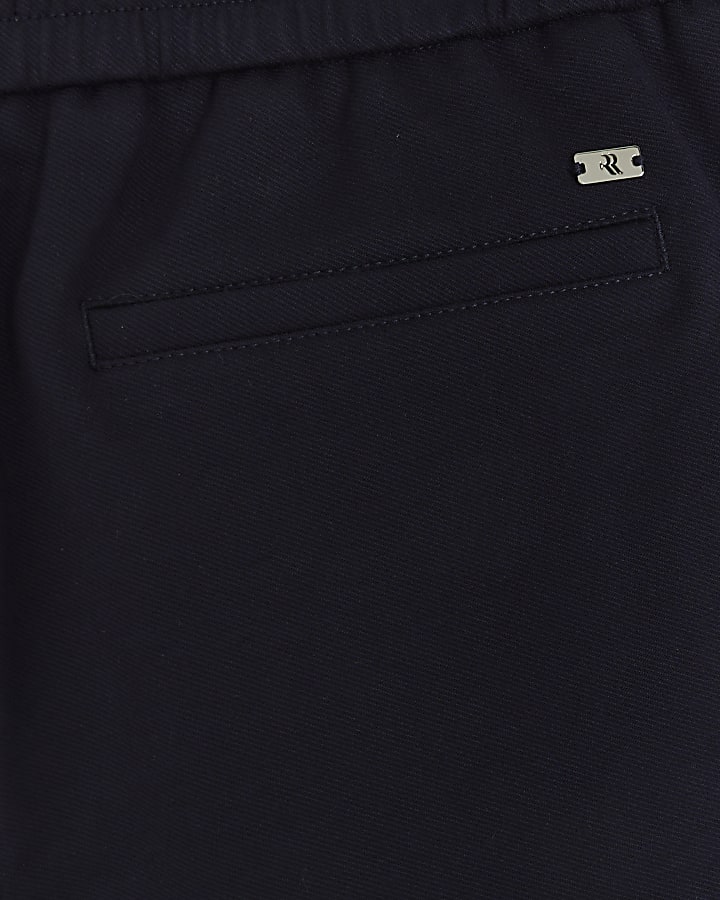 Navy regular fit pull on shorts