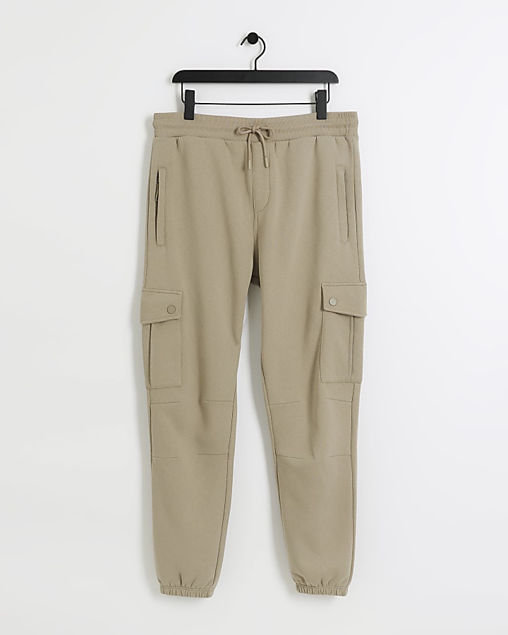 Stone regular fit cargo joggers