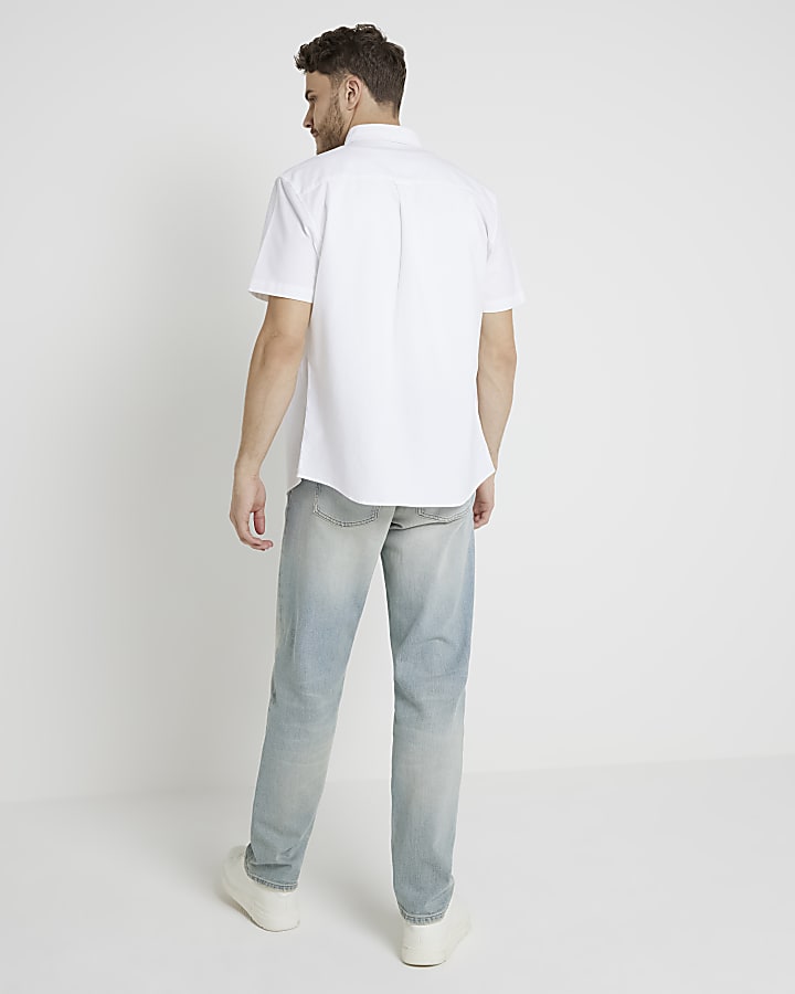 White regular fit laundered shirt