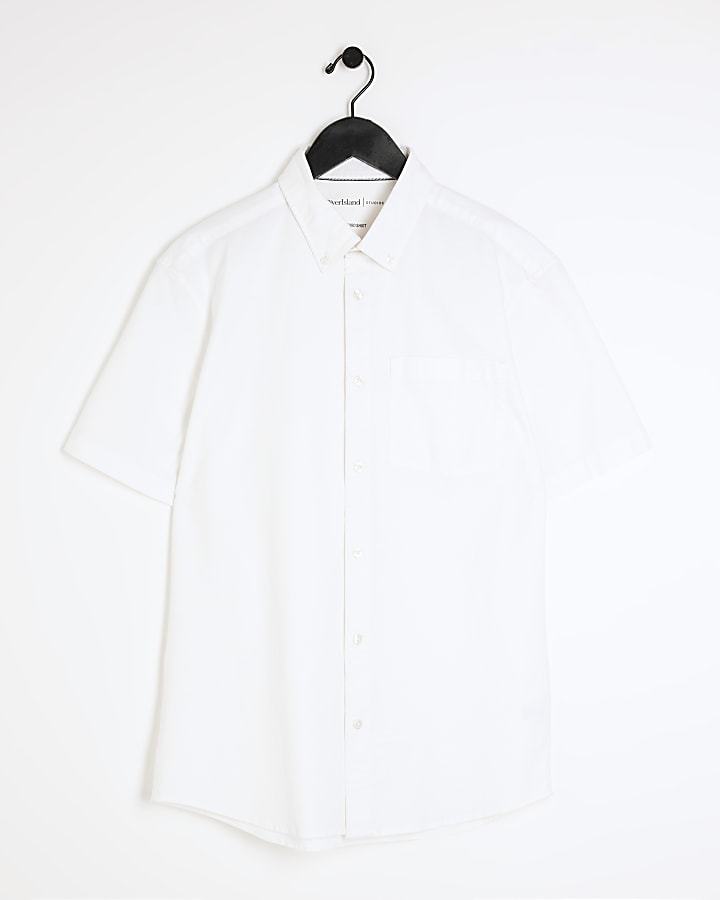White regular fit laundered shirt