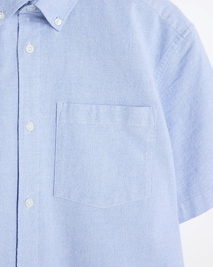 Blue regular fit laundered shirt