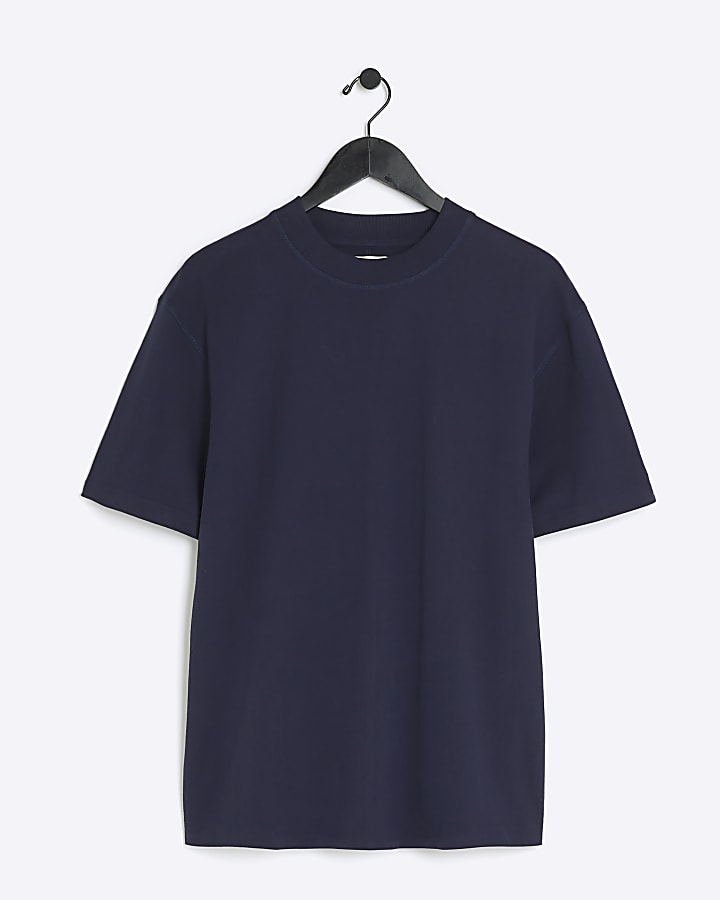 Navy RI Studio regular fit t-shirt