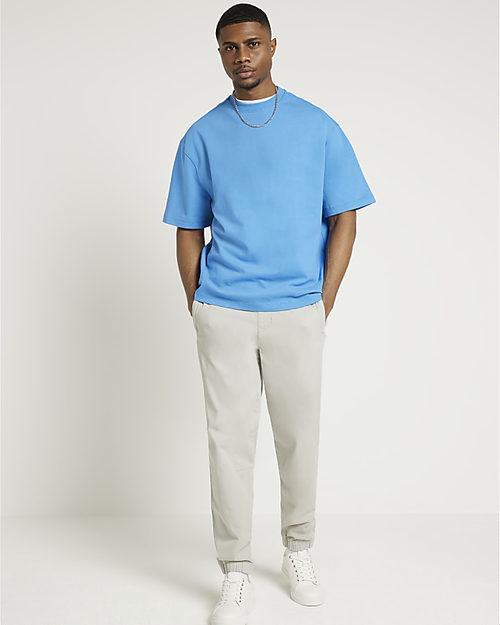 Blue oversized fit RI studio t-shirt