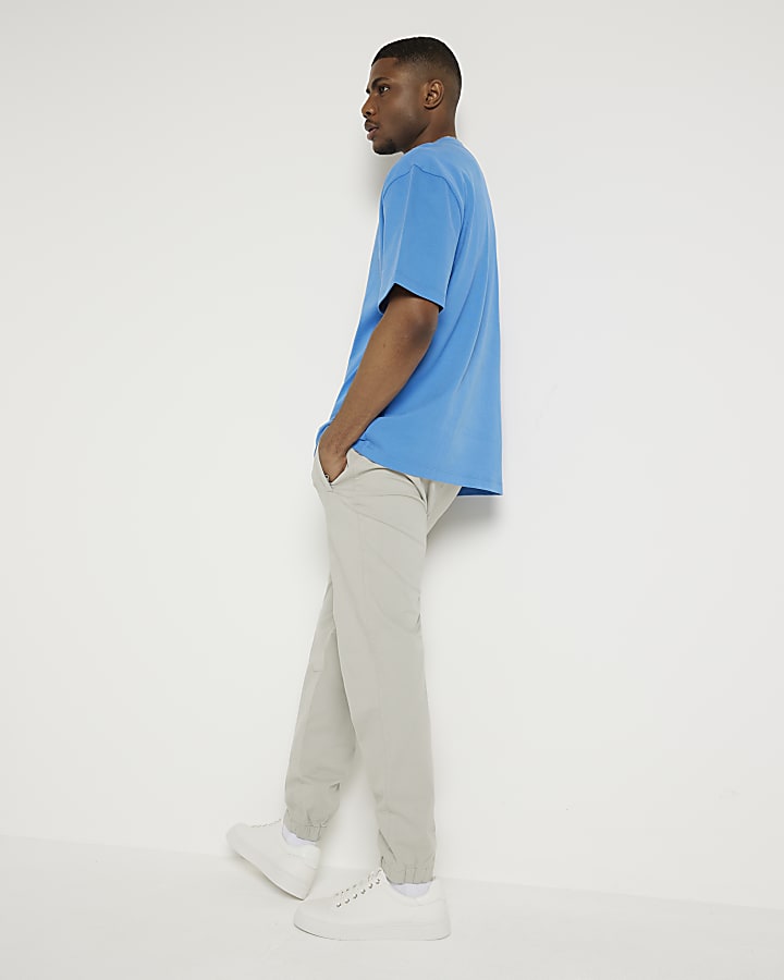 Blue oversized fit RI studio t-shirt