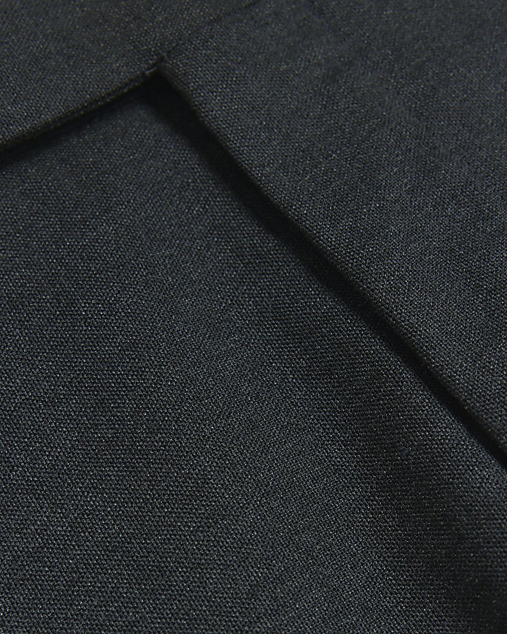 Grey dark slim fit suit trousers