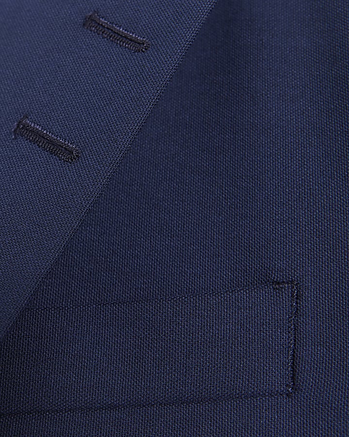 Blue slim fit suit jacket