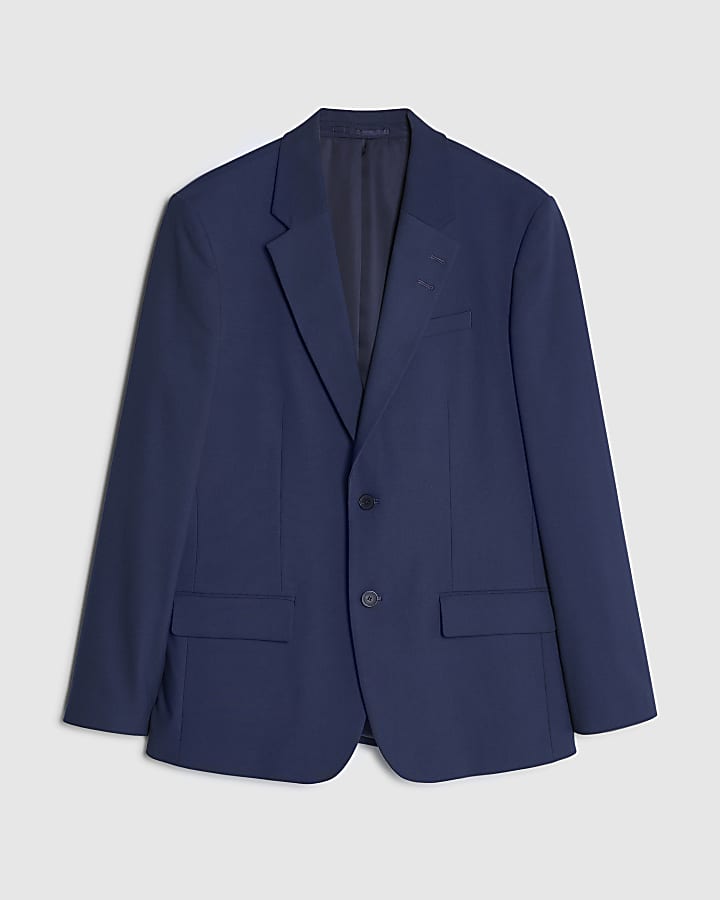 Blue Stretch Slim Fit Suit Jacket