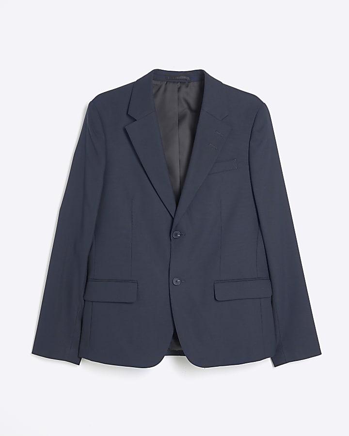 Navy Stretch Skinny Fit Suit Jacket