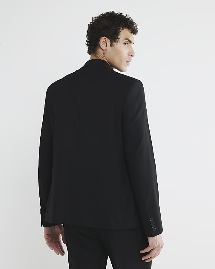 Black Stretch Skinny fit suit jacket