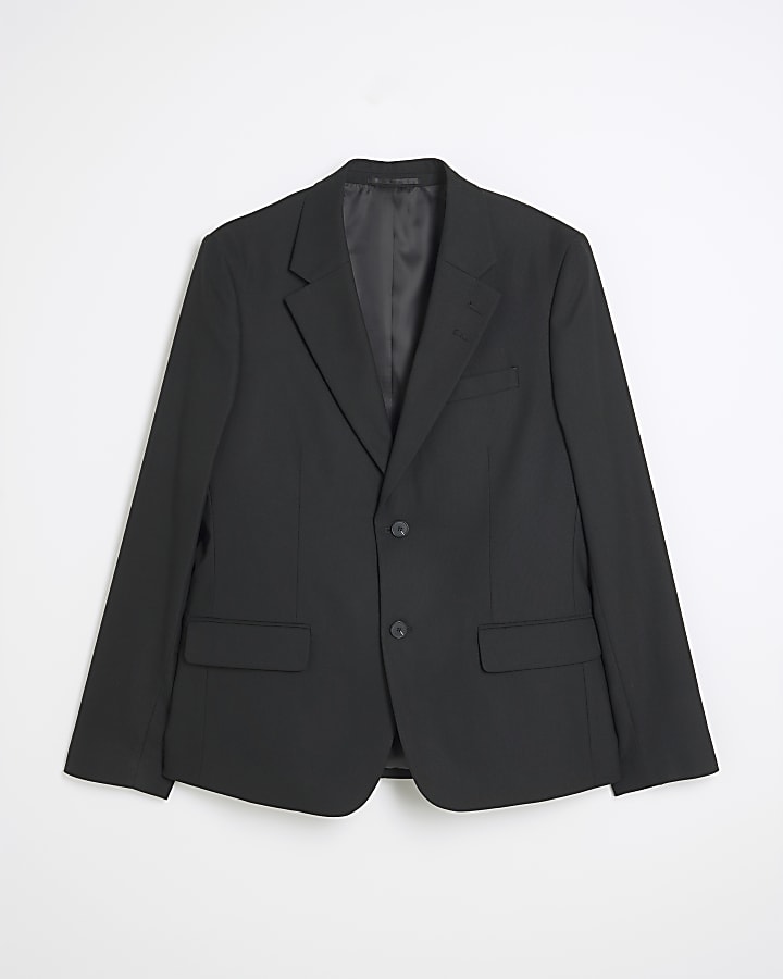 Black Stretch Skinny fit suit jacket