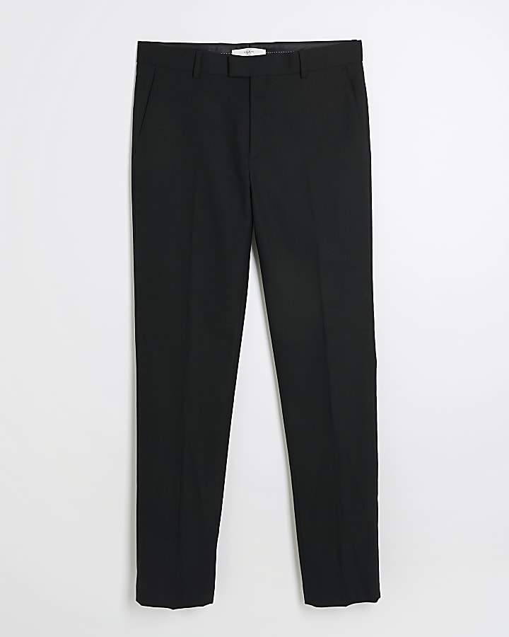 Black Stretch Skinny Fit Suit Trousers
