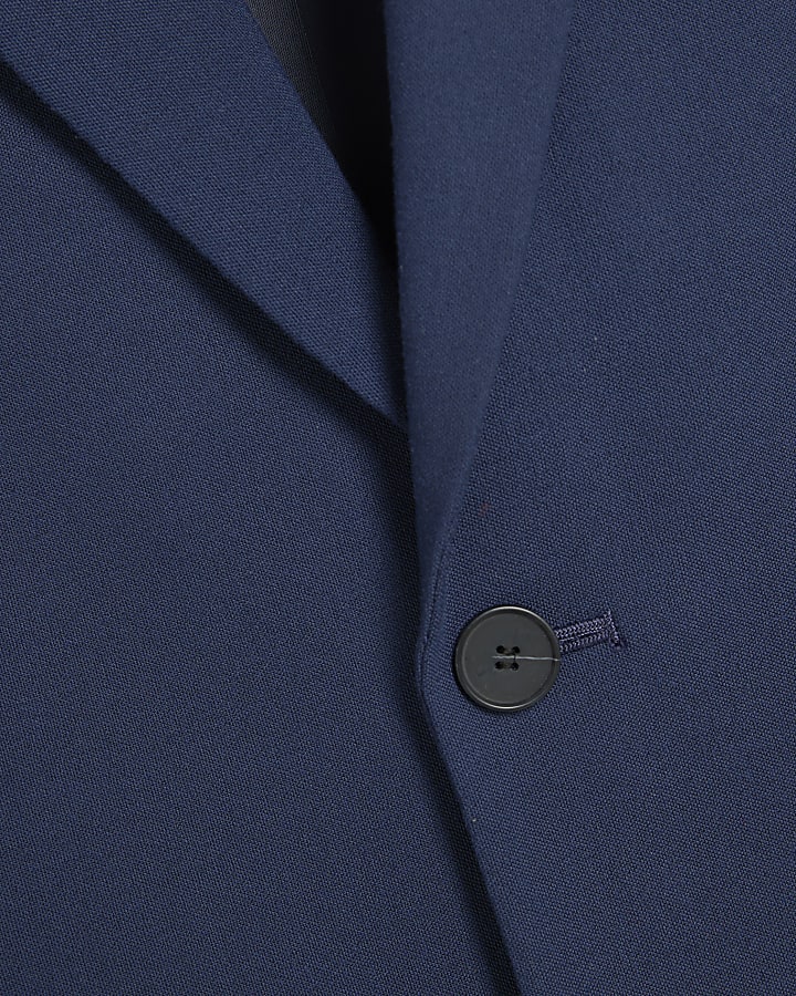 Blue regular fit suit jacket