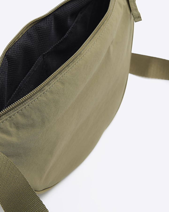 Khaki crinkle bum bag