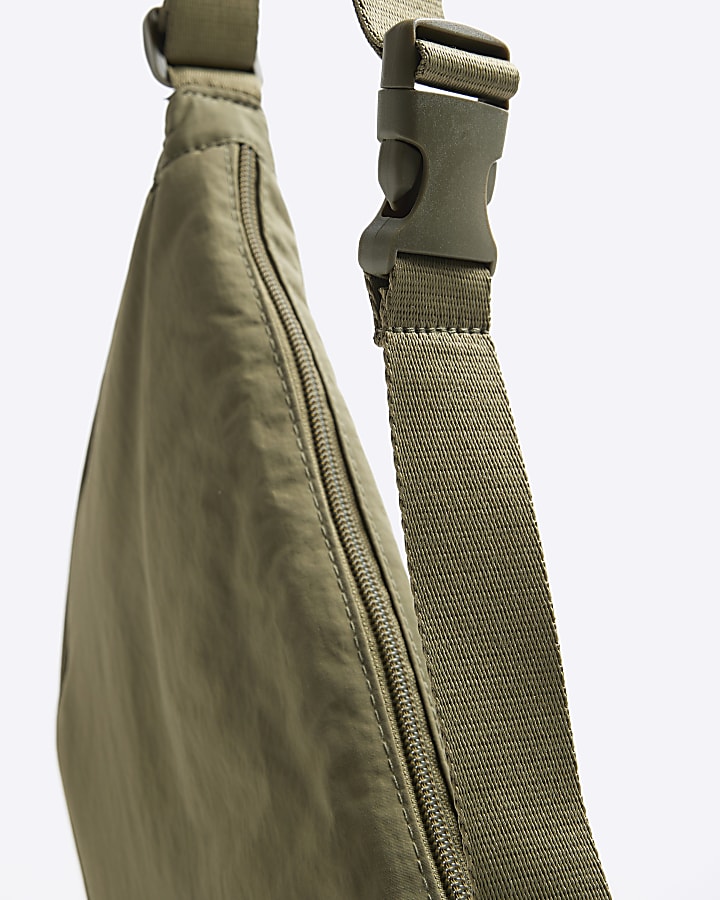 Khaki crinkle bum bag