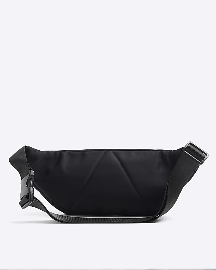 Black Double Zip Bum Bag