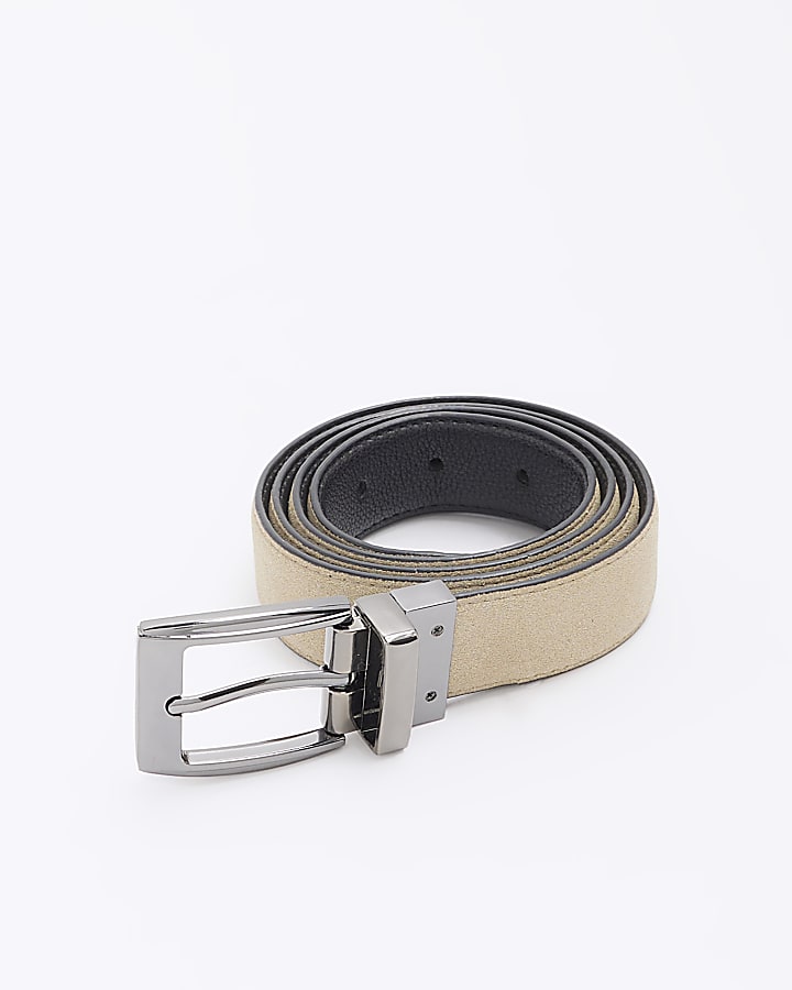 Black Pebble Reversible Textured Belt