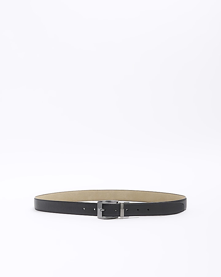 Black Pebble Reversible Textured Belt