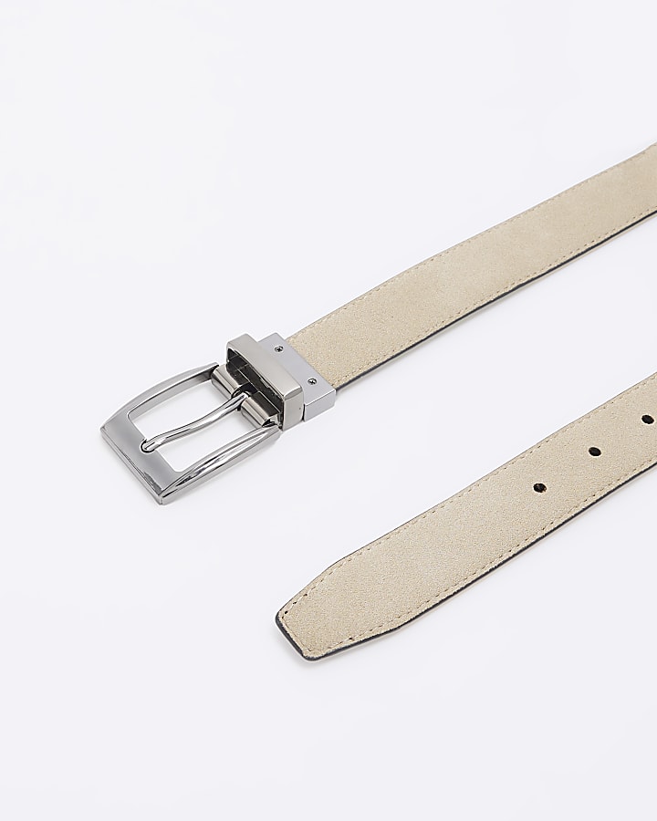 Black Pebble Reversible Textured Belt