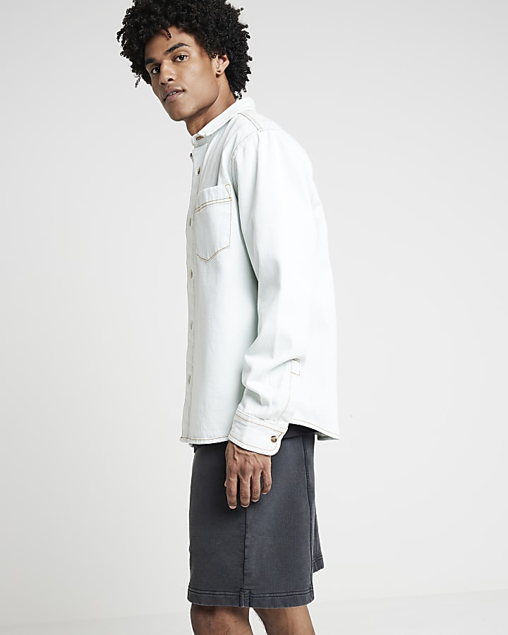 Blue light le nuit denim pocket shirt