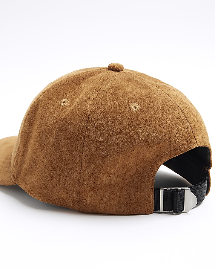 Brown suedette cap