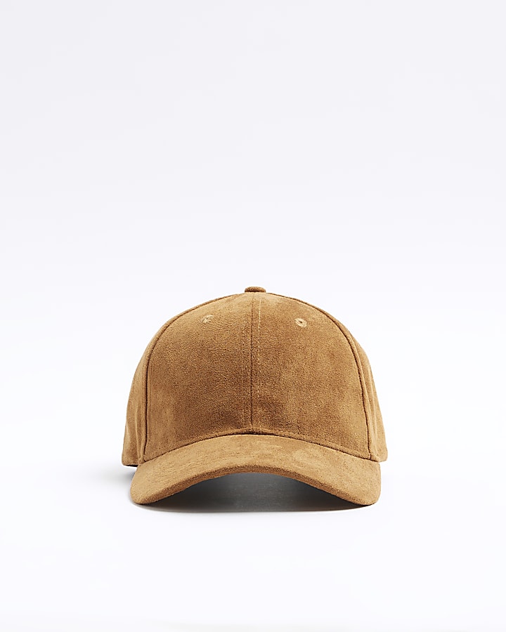 Brown suedette cap