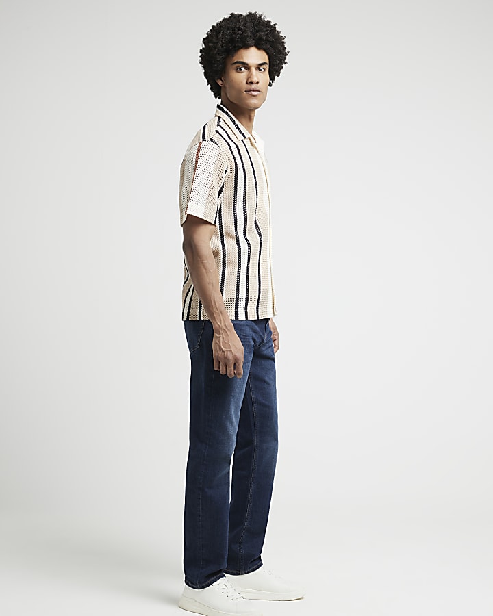 Dark Blue straight fit jeans