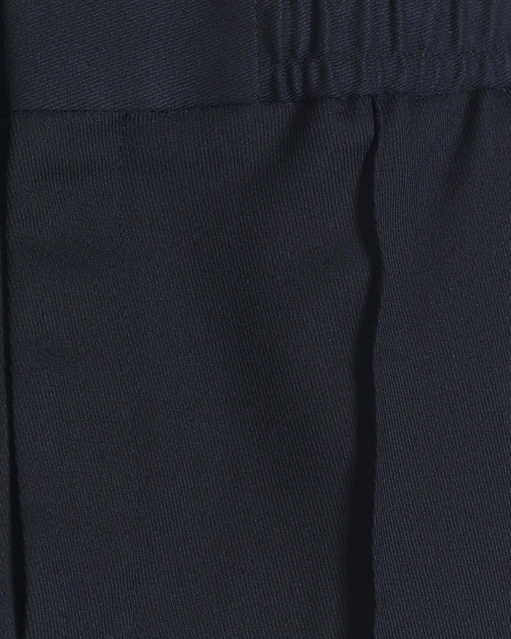 Navy slim fit smart joggers