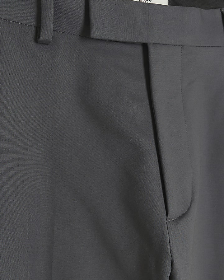 Grey slim fit smart chino trousers