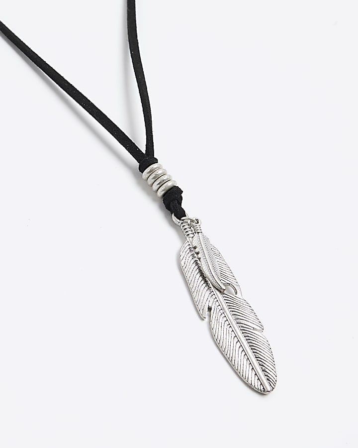 Black Feather Necklace