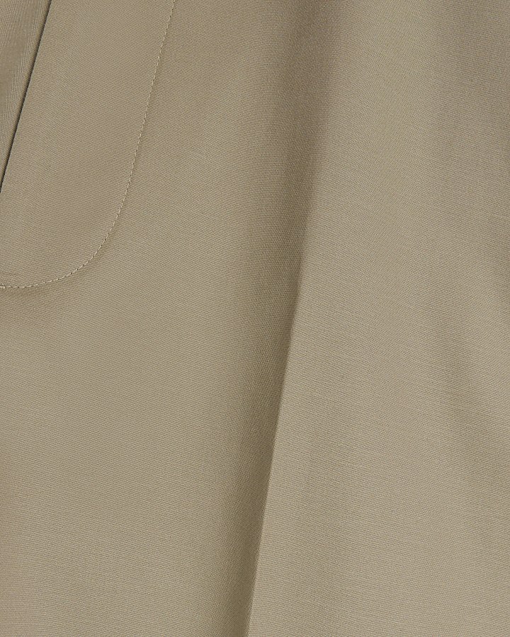 Beige slim fit smart chino trousers