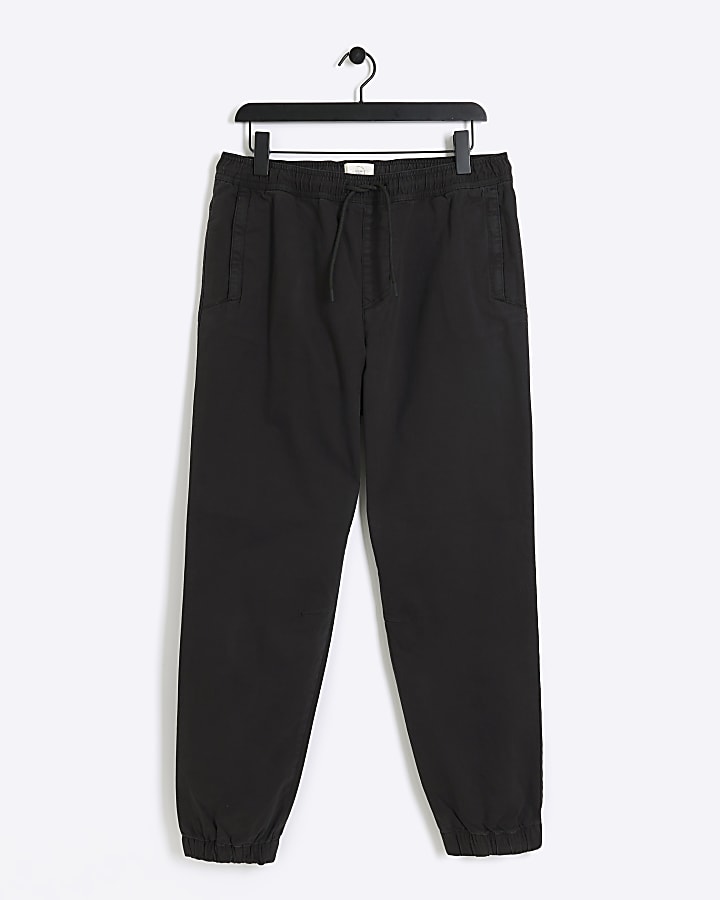 Black slim fit pull on joggers