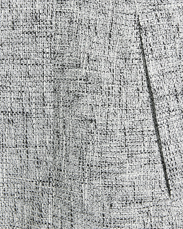Black regular fit textured jacket