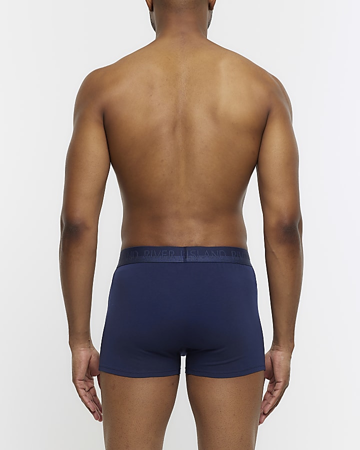 4PK Navy Cotton Stretch RI trunks