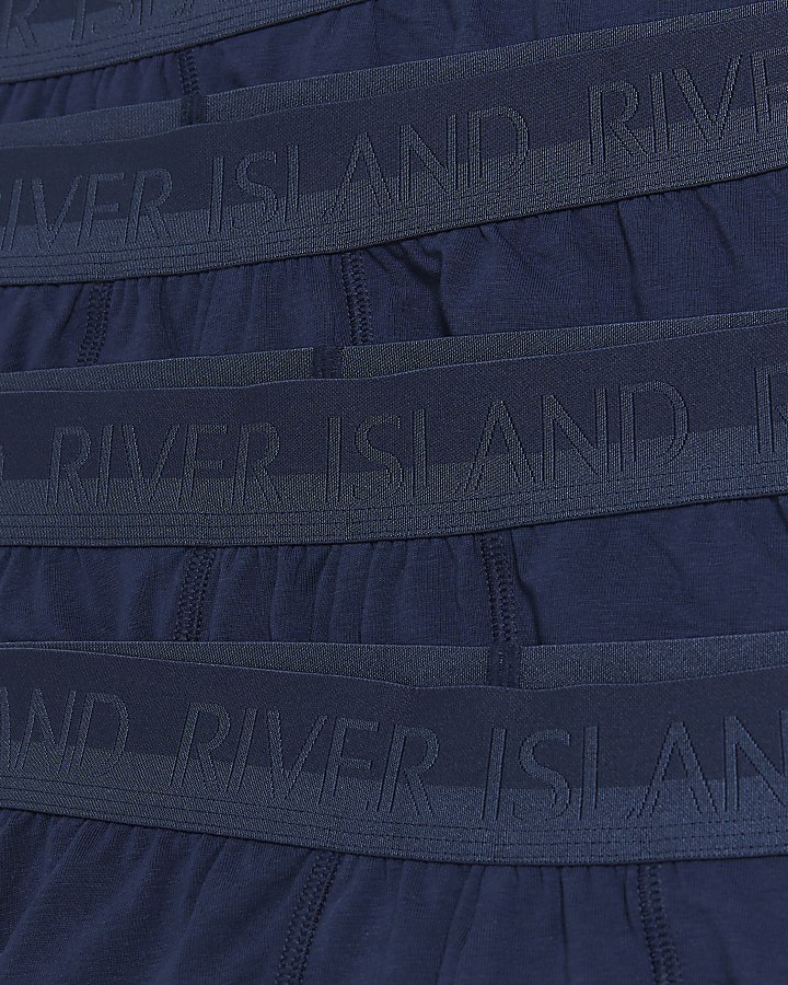 Navy 4 Pack Cotton Stretch RI trunks