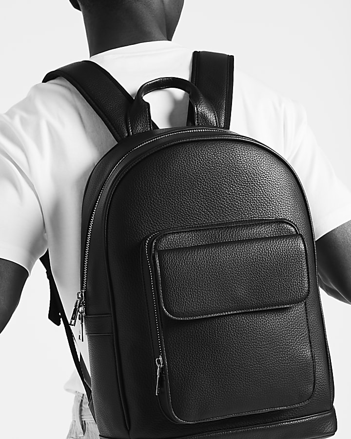 Black Pebbled Backpack