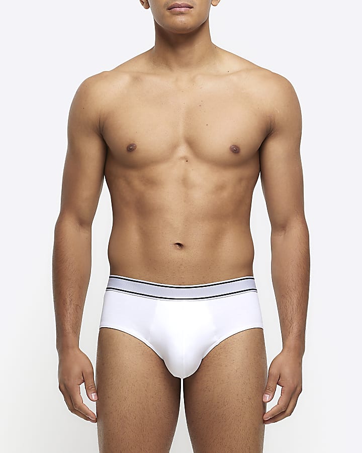 4PK grey cotton stretch briefs