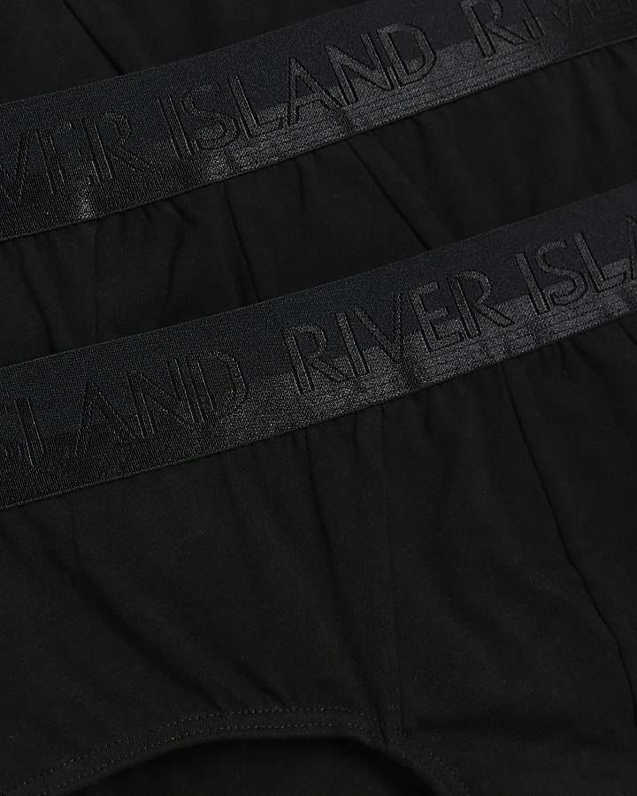 4PK black cotton stretch briefs