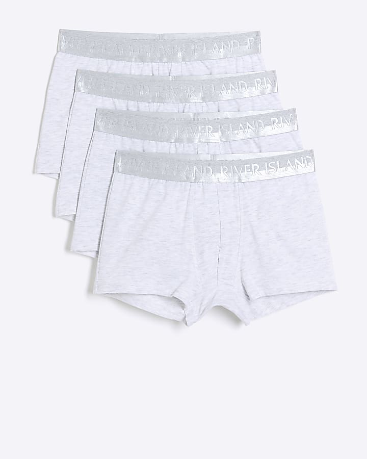Grey 4 Pack Regular Fit RI Trunks