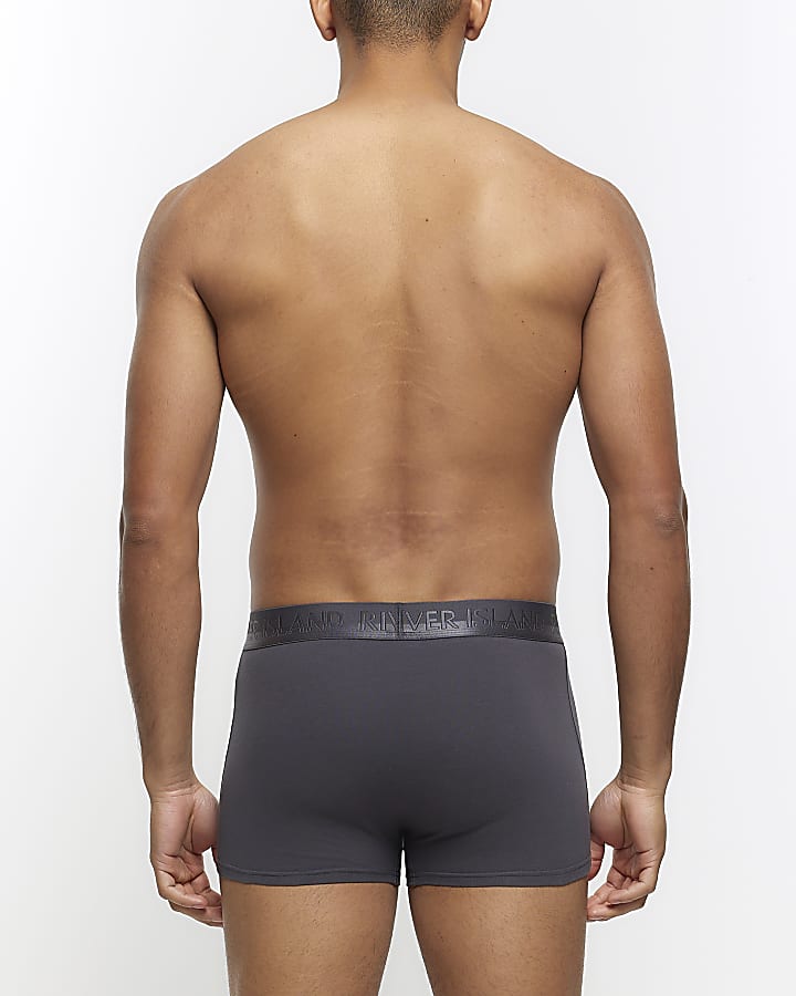 Grey 4 Pack RI Cotton Stretch Trunks