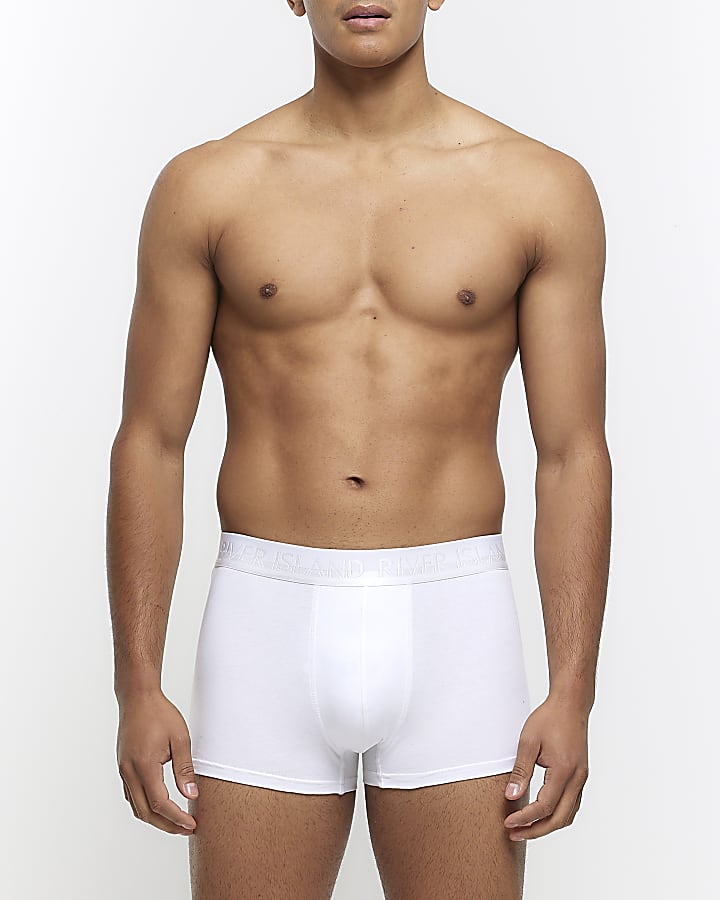 4PK white RI cotton stretch trunks