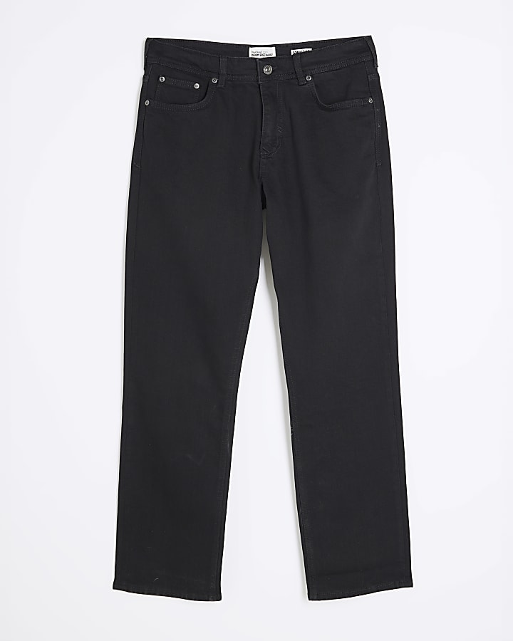 Black straight fit jeans