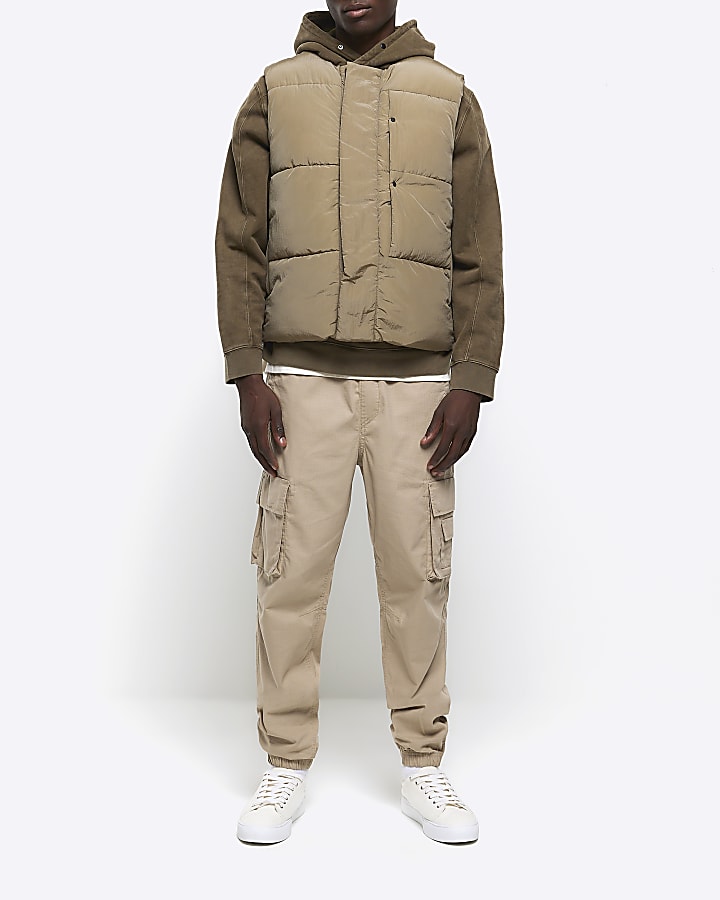 River island slim fit cargo trousers hot sale