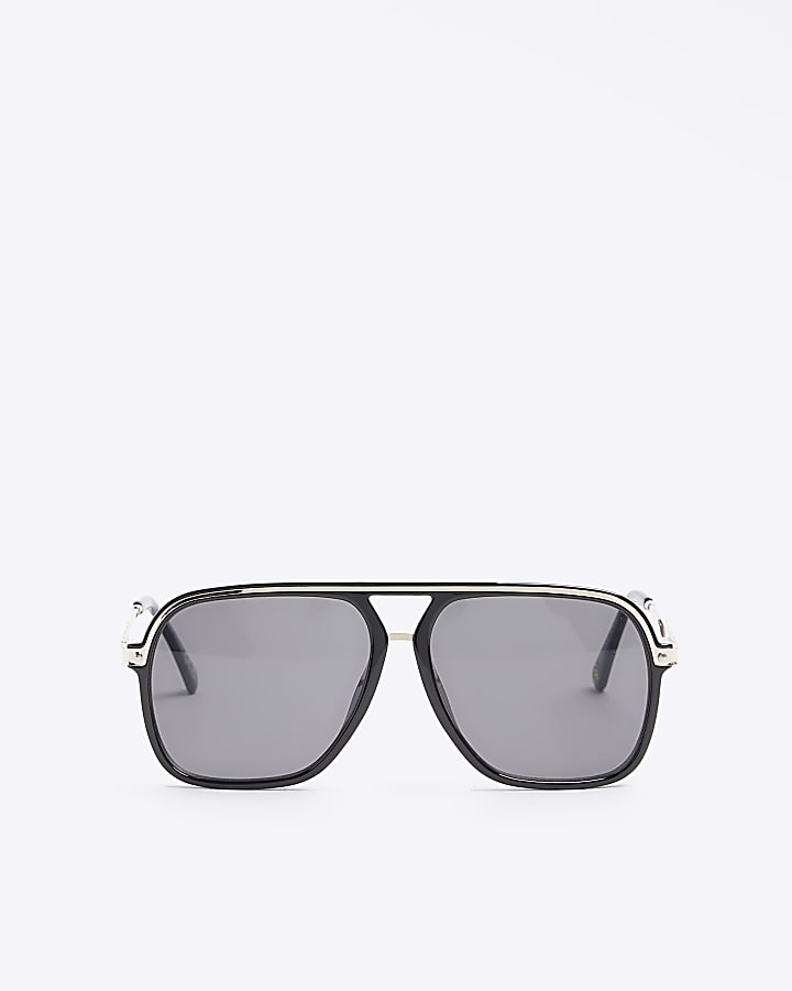 Black aviator sunglasses River Island