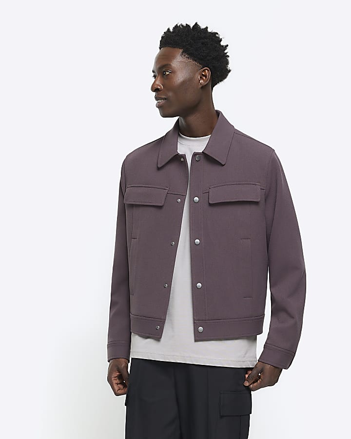 Red regular fit smart western jacket River Island